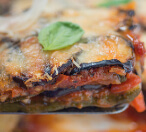 aubergine and courgette parmesan bake