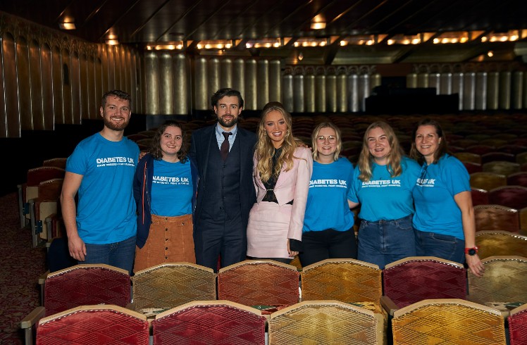 Jack Whitehall, Roxy Horner and Diabetes UK volunteers