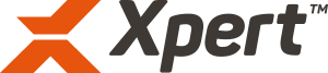 The Xpert Workwear logo. A stylised orange 'X' with the text 'Xpert' to its right.