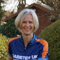 Ruth in Diabetes UK Cycling Jersey, smiling.