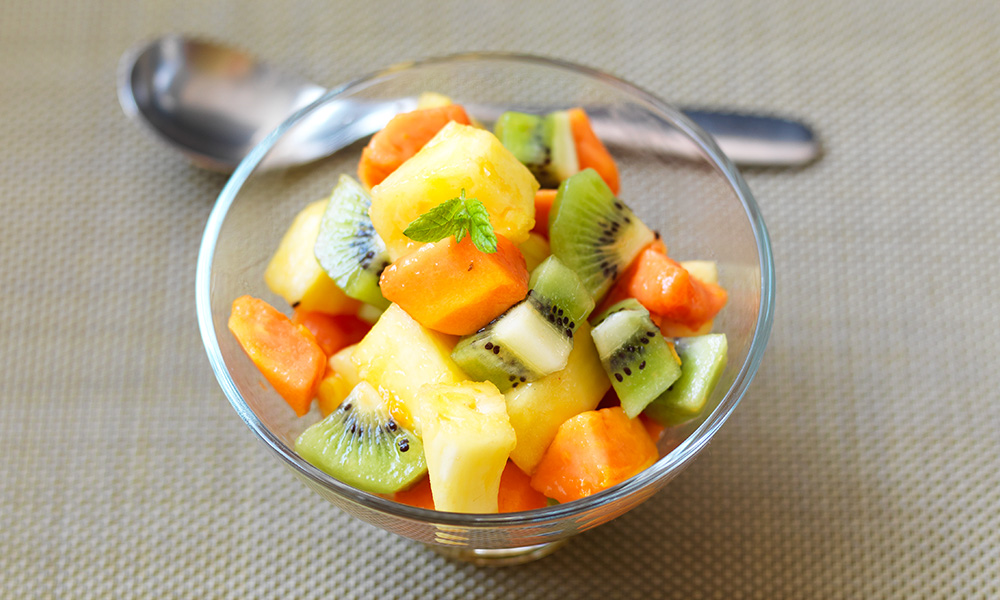 Warm exotic fruit salad