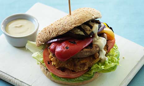 Vegan stack burger