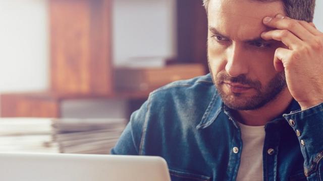 Young man on laptop