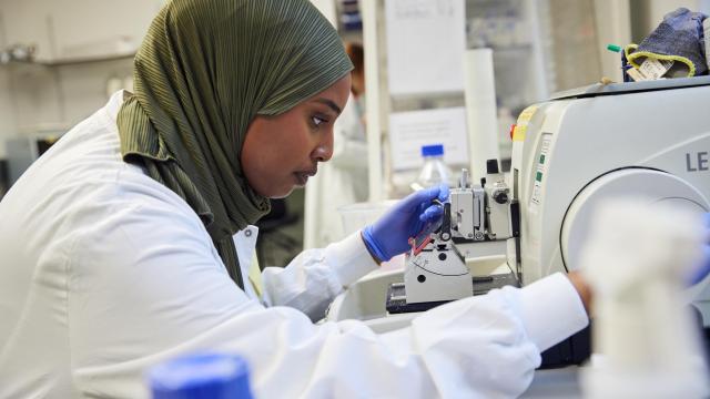 Woman researcher in lab