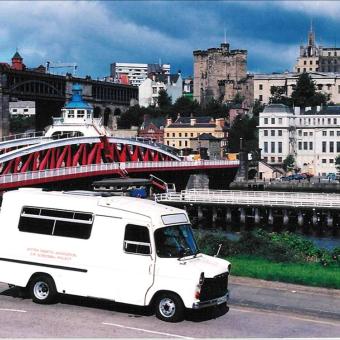 Professor Taylor's eye screening van