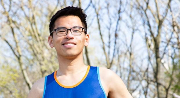 Harry in Diabetes UK vest smiling outside