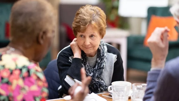 Ladies chatting over tea