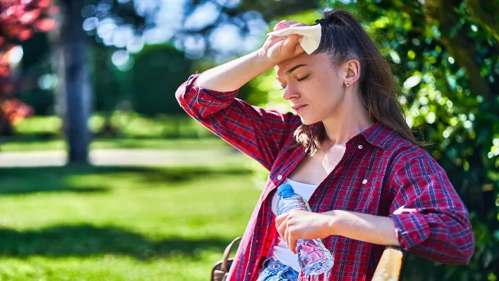 young woman in the sun