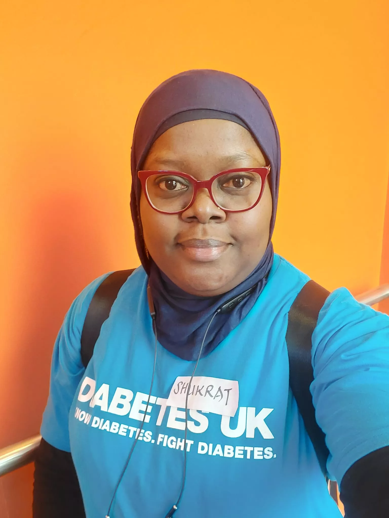 image of a woman in Diabetes UK t-shirt