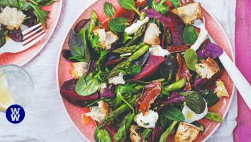 Parma ham, beetroot & mozzarella salad 