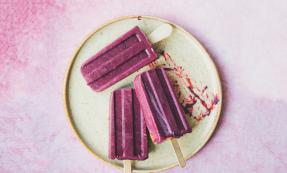 Blueberry and avocado creamsicles