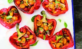 Grilled Mediterranean peppers