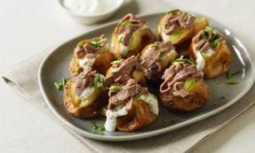 Crispy beef salad with horseradish dressing