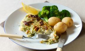 Cod with herby cheese topping