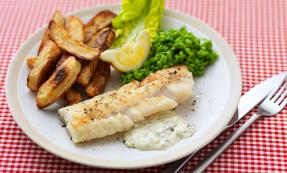 Fab fish, chips and peas