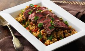 Fillet of lamb with minted couscous