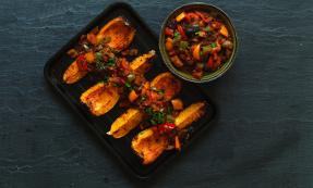 Galician stew with roasted butternut squash