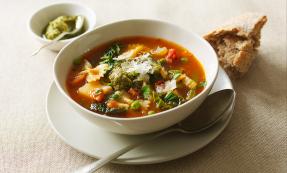 Hearty minestrone soup