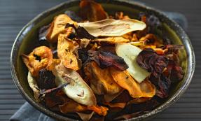 Homemade vegetable crisps