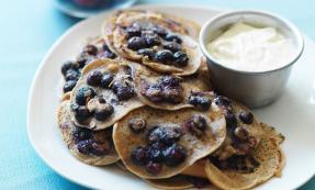 Mini blueberry pancakes