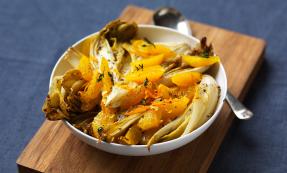 Roasted chicory and orange salad