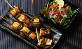 Smoky tofu kebabs