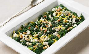 Spinach, lemon and feta salad