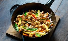 Tofu noodle stir fry