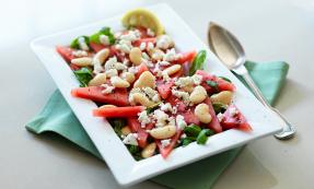 Watermelon, butterbean and feta salad