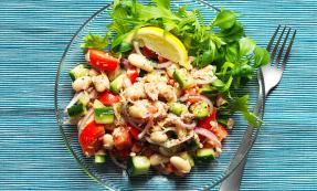 White bean, tuna and lemon salad