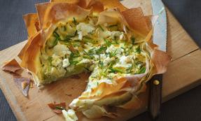 Caramelised leek quiche