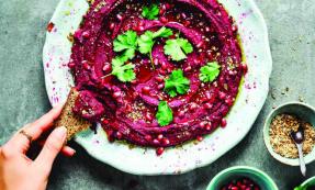 Roasted beetroot hummus